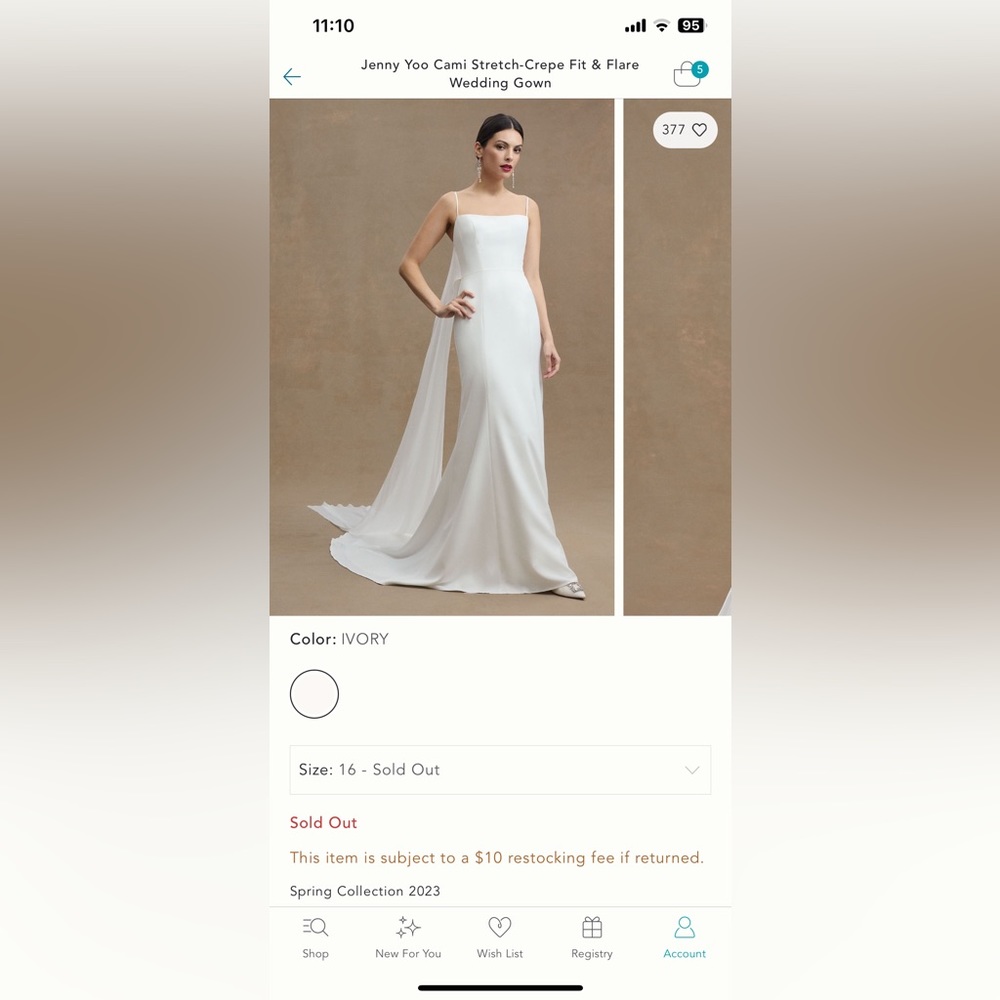 Jenny Woo Cami - Brand New Anthropologie Wedding Dress